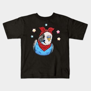 Feathers and Love: Budgie Mom's Parrot Passion Kids T-Shirt